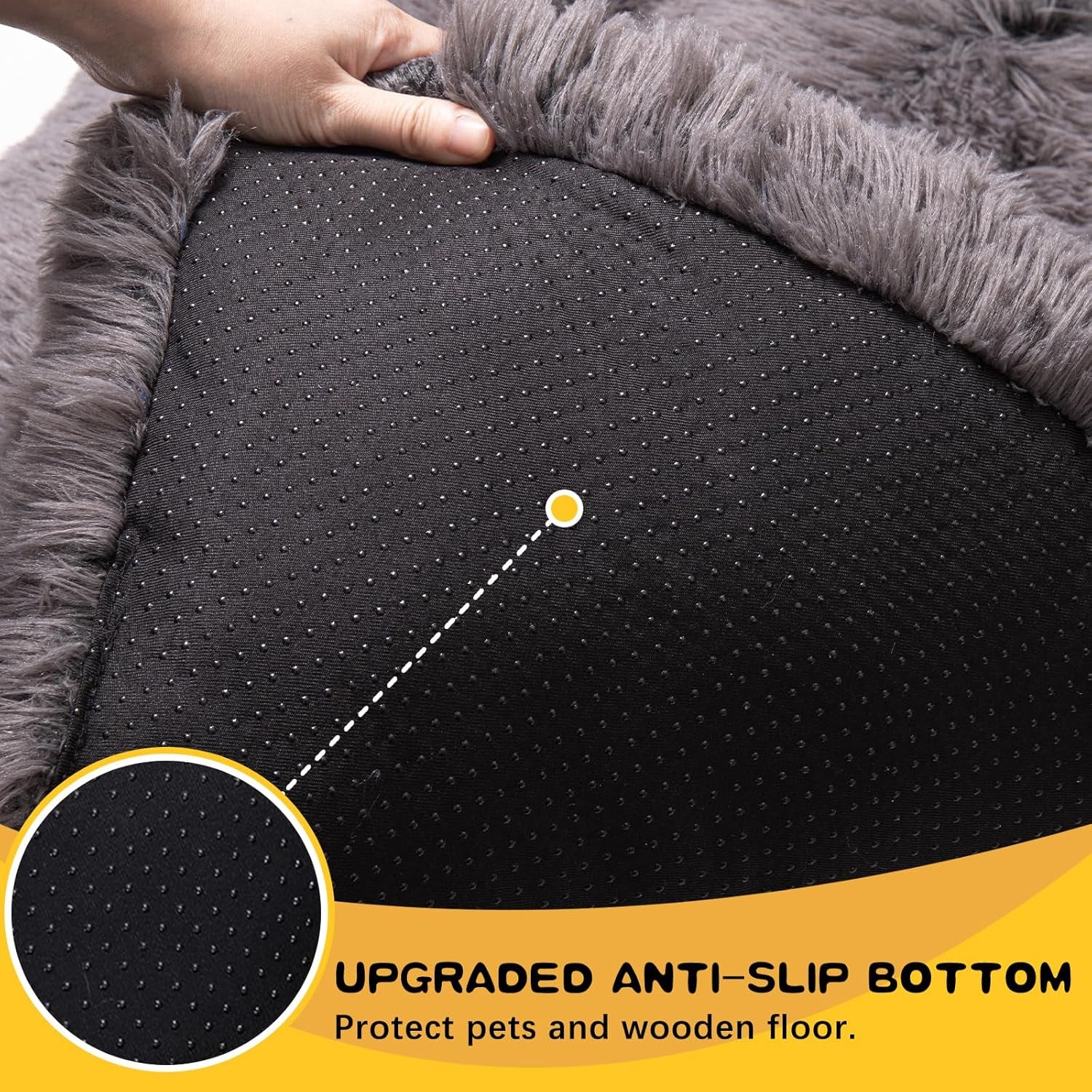 Medium Dog Bed Crate Pad Mat for Cages Washable Bed for Medium Small Size Dog Soft Kennel Pad Anti-Slip Pet Bed,30" X 20",Dark Grey