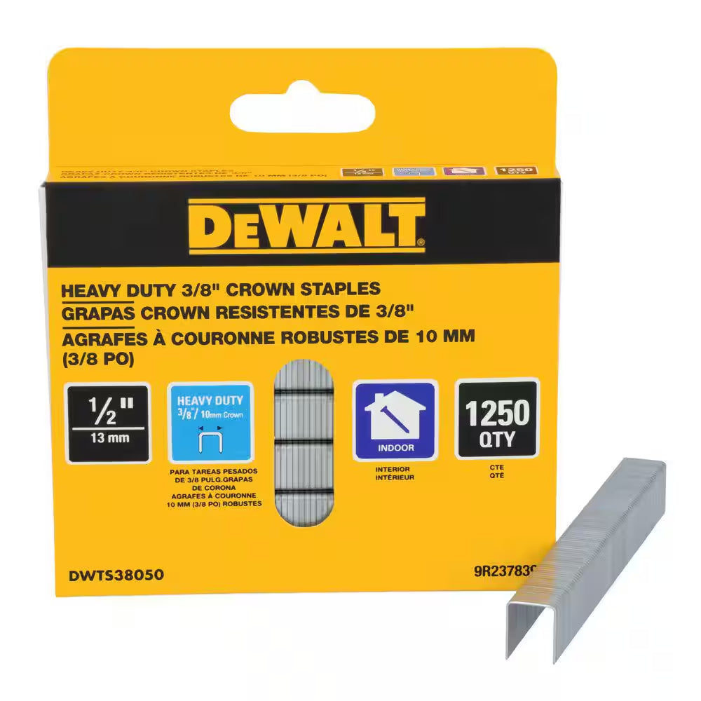 1/2 In. X 3/8 In. Crown Glue Collated Construction Staple (1250-Pack)