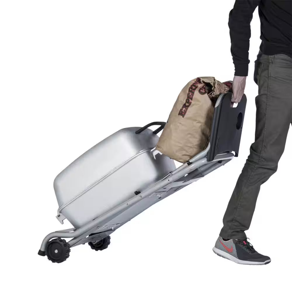 PK-TX Portable Cast Aluminum Charcoal Grill and Smoker in Gray Silver