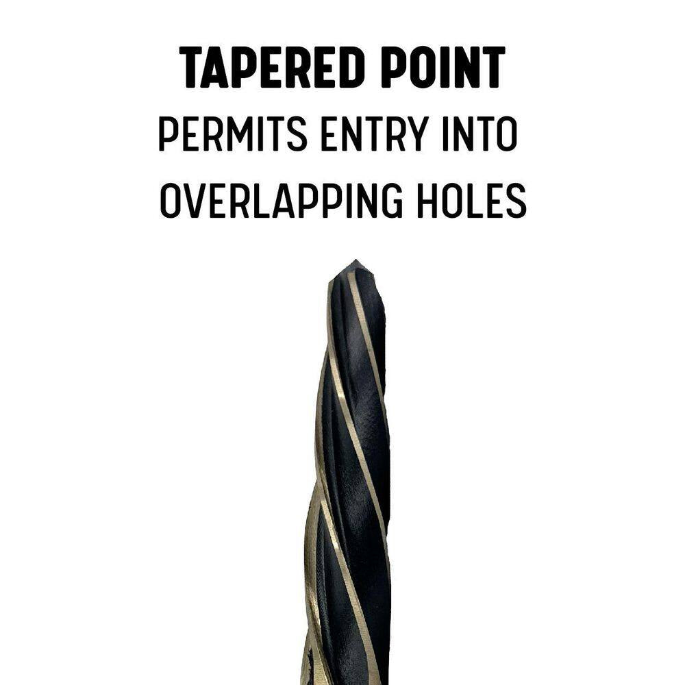 1-3/16 In. High Speed Steel Black and Gold Bridge/Construction Reamer Bit with Hex Shank