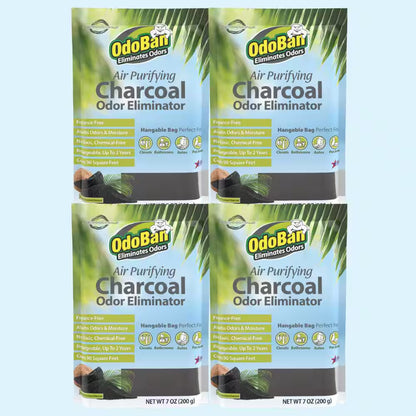 7 Oz. Charcoal Odor Eliminator, Air Purifying Natural Non-Toxic Odor Remover & Moisture Absorber Bag 4 Pack