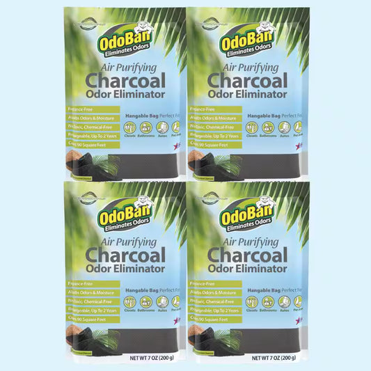 7 Oz. Charcoal Odor Eliminator, Air Purifying Natural Non-Toxic Odor Remover & Moisture Absorber Bag 4 Pack