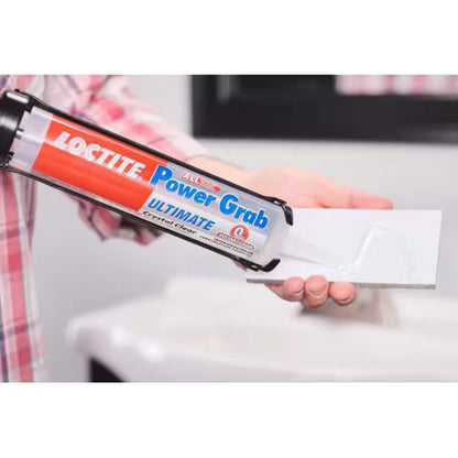 Power Grab Ultimate Instant Grab 9 Oz. SMP Construction Adhesive Crystal Clear Cartridge