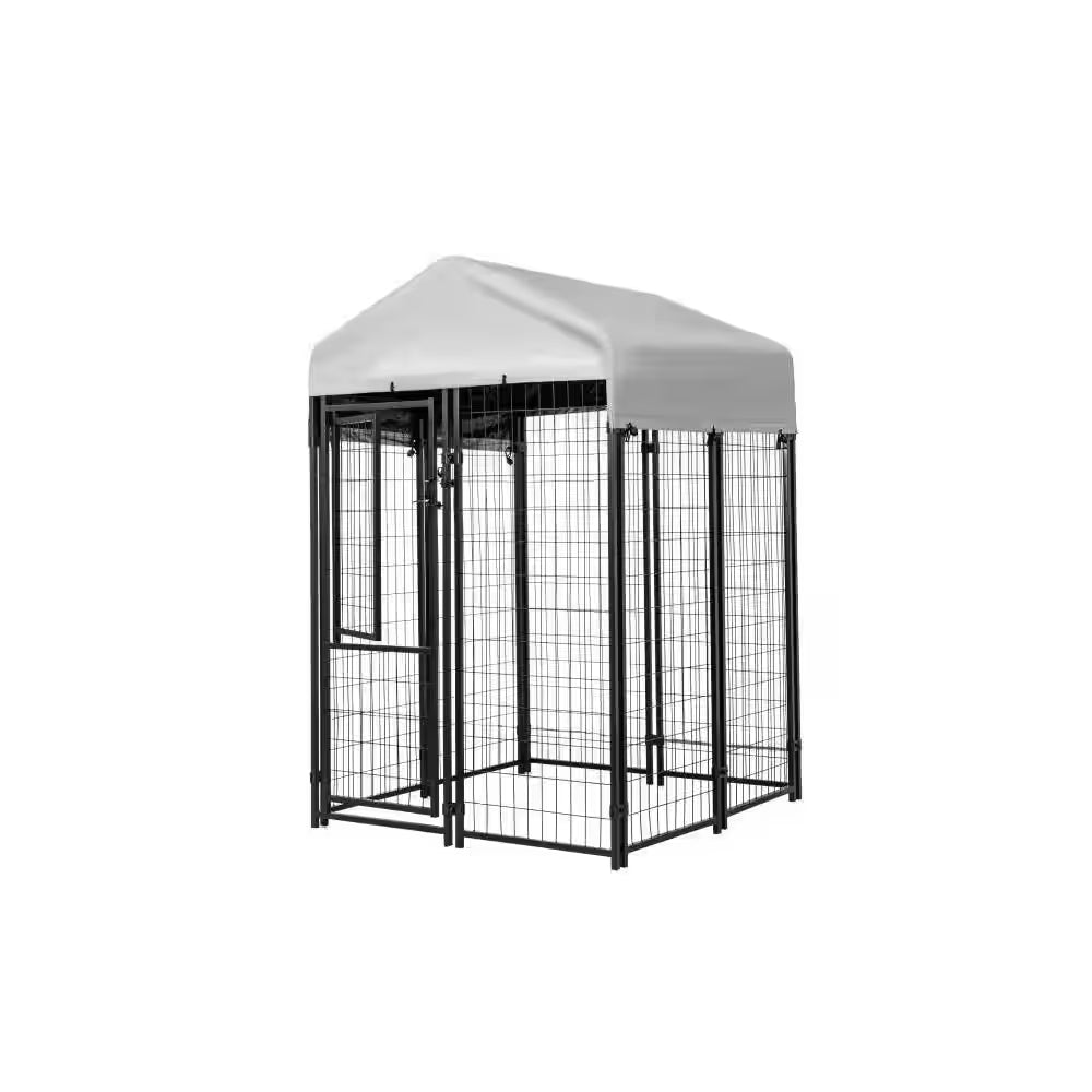 4 Ft. X 4 Ft. X 6 Ft. Welded Wire Dog Fence Kennel Kit
