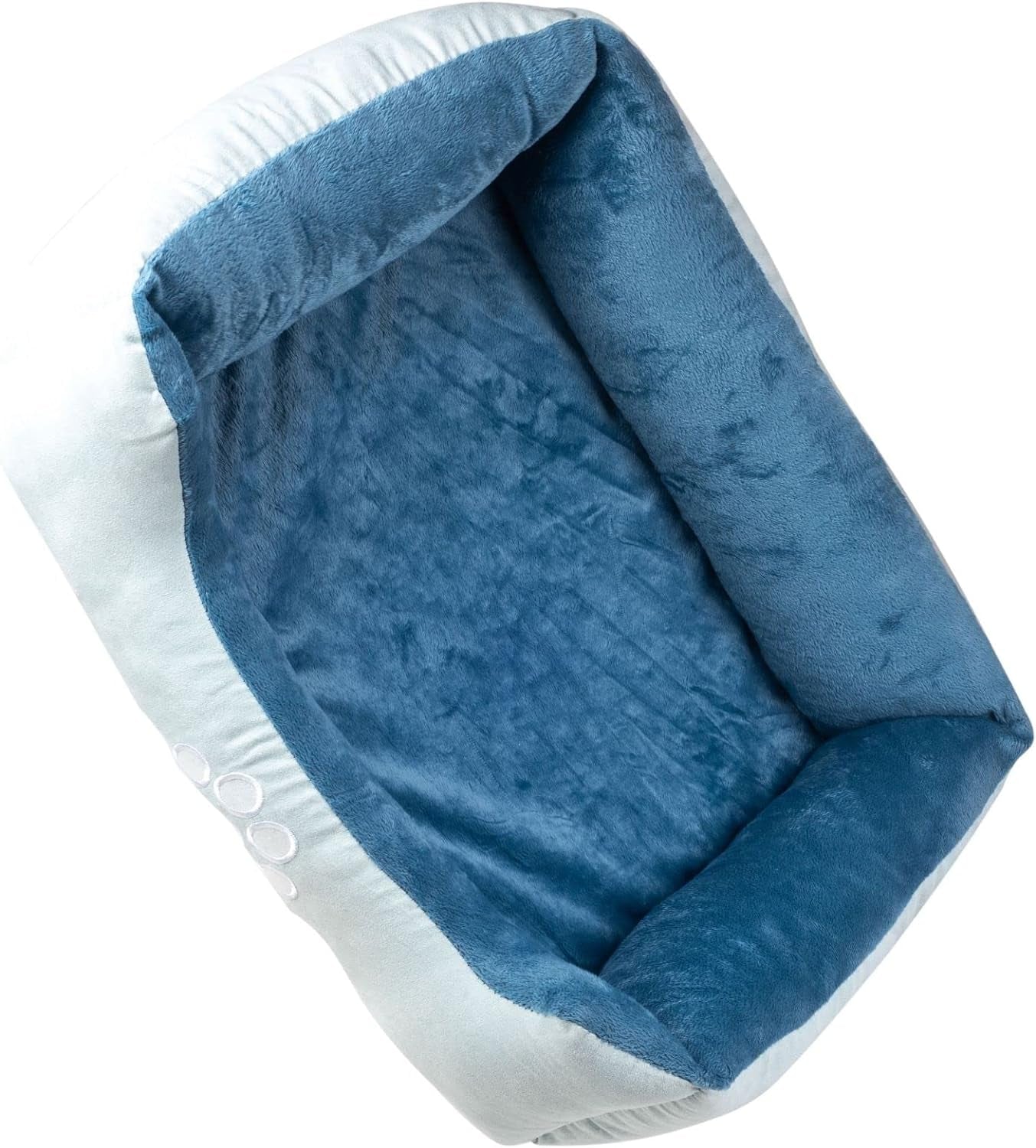 Orthopedic Rectangle Bolster Pet Bed,Dog Bed, Medium 25X21 Inches Blue, by , Blue with Orthopedic Insert. (HCT-ORT-BLUE)