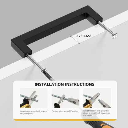 10 Pack Black Square Bar Cabinet Pull Drawer Handle Stainless Steel Modern Hardware for Kitchen and Bathroom Cabinets Cupboard,Center to Center 10In(256Mm) Black Drawer Pulls