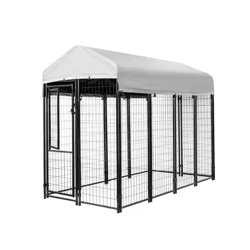 4 Ft. X 8 Ft. X 6 Ft. Welded Wire Dog Fence Kennel Kit