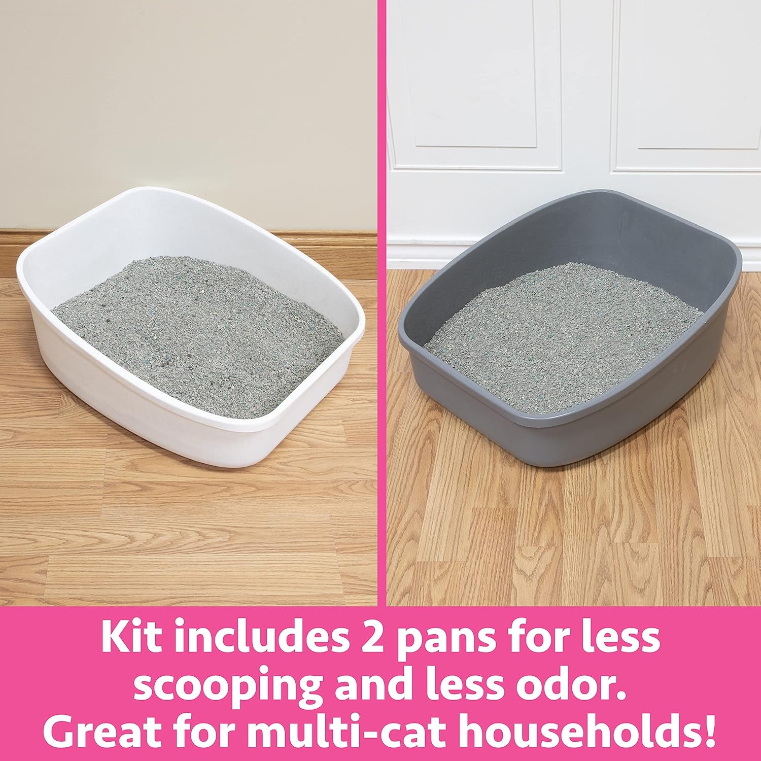 Cat Scratching, Cat Non-Stick Litter Scoop, Cat Litter, Cat Litter Box Kit, Corrugate Cat Scratch Pad, White (CM-10159)