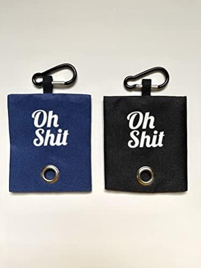Poop Dispenser/Oh SHIT Waste Dispenser/Funny/ 2 Rolls in 1 (Black)