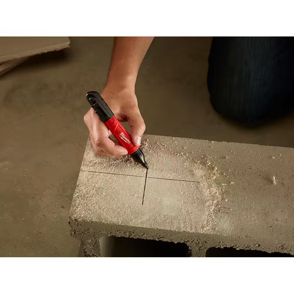 INKZALL Black Medium Point Jobsite Permanent Marker (2-Pack)