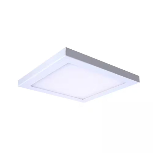 Square Platter Light Length 13 In. White New Construction Recessed Integrated LED Trim Kit Square Fixture