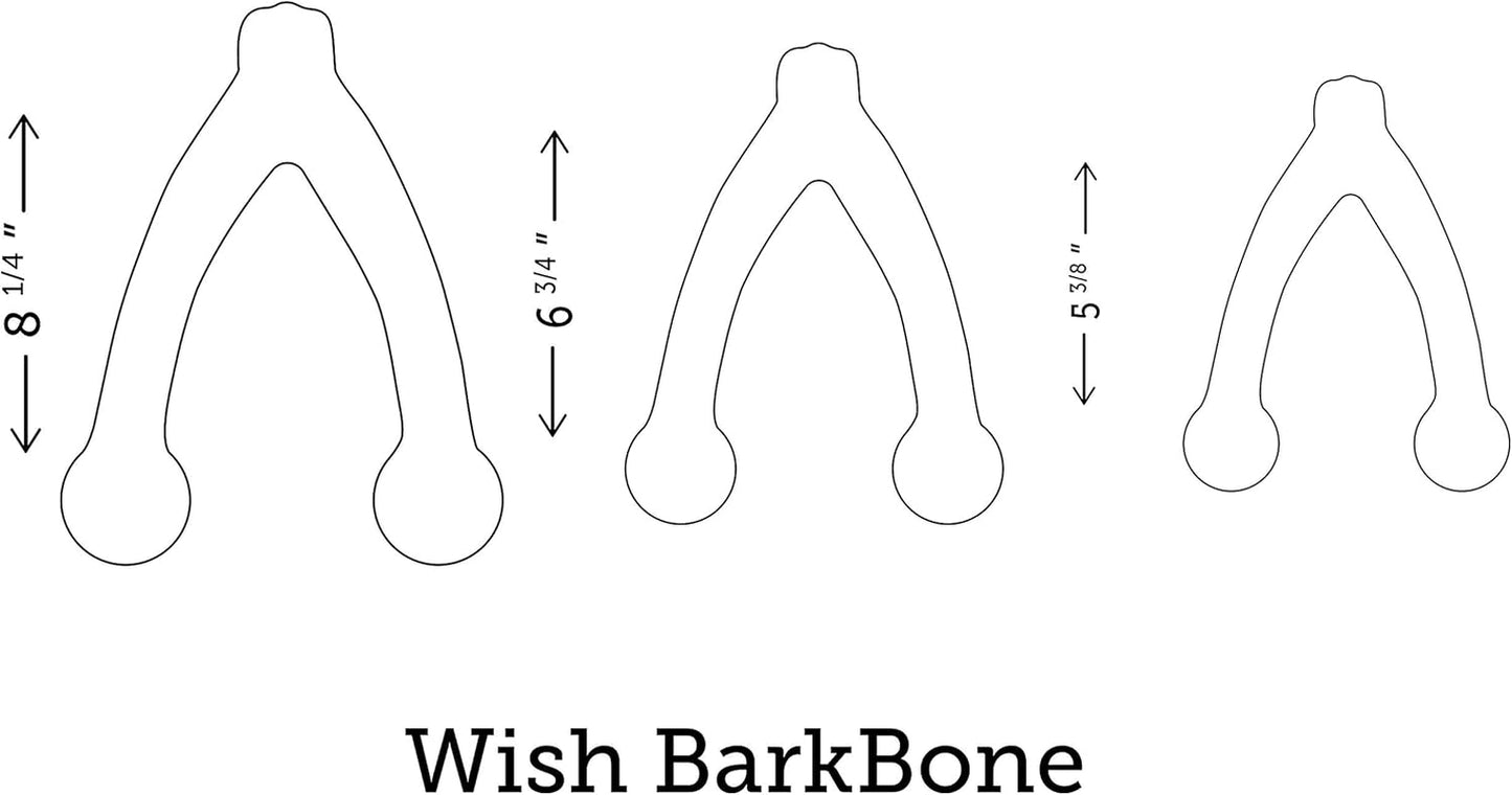 Wishbone Barkbone - Nylon Chew Toy for Aggressive Chewers - Peanut Butter Flavor - 6.75"