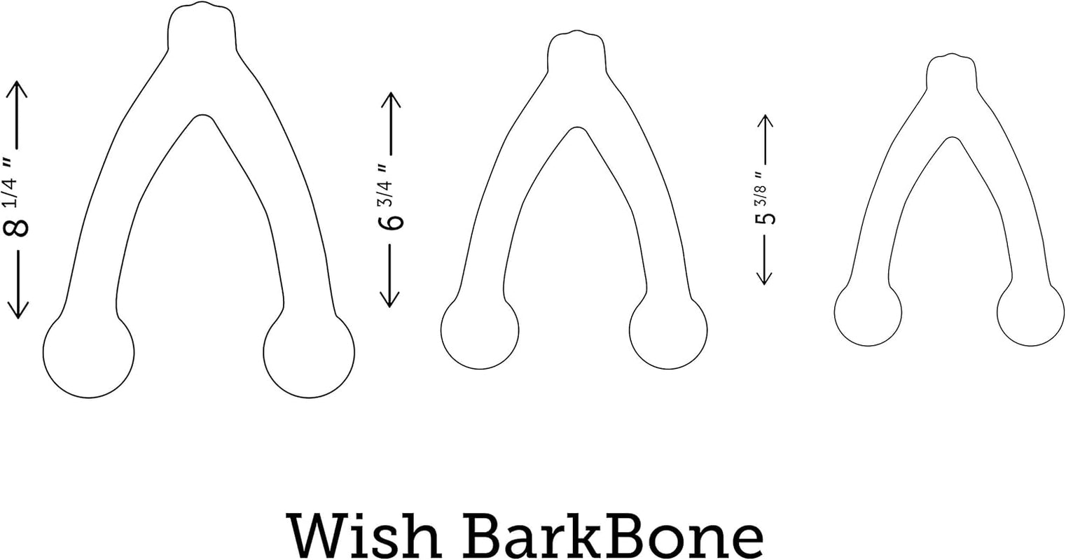 Wishbone Barkbone - Nylon Chew Toy for Aggressive Chewers - Peanut Butter Flavor - 6.75"