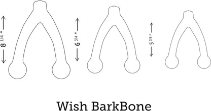 Wishbone Barkbone - Nylon Chew Toy for Aggressive Chewers - Peanut Butter Flavor - 6.75"