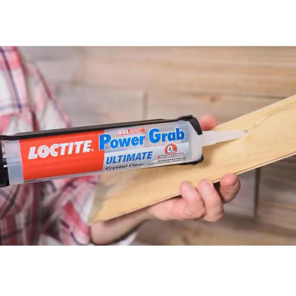 Power Grab Ultimate Instant Grab 9 Oz. SMP Construction Adhesive Crystal Clear Cartridge