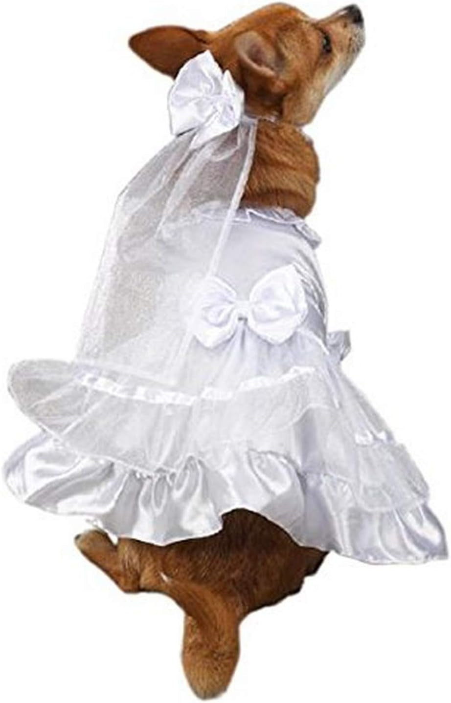 Polyester Yappily Ever after Dog Wedding Dress, X-Small, 10-Inch, White