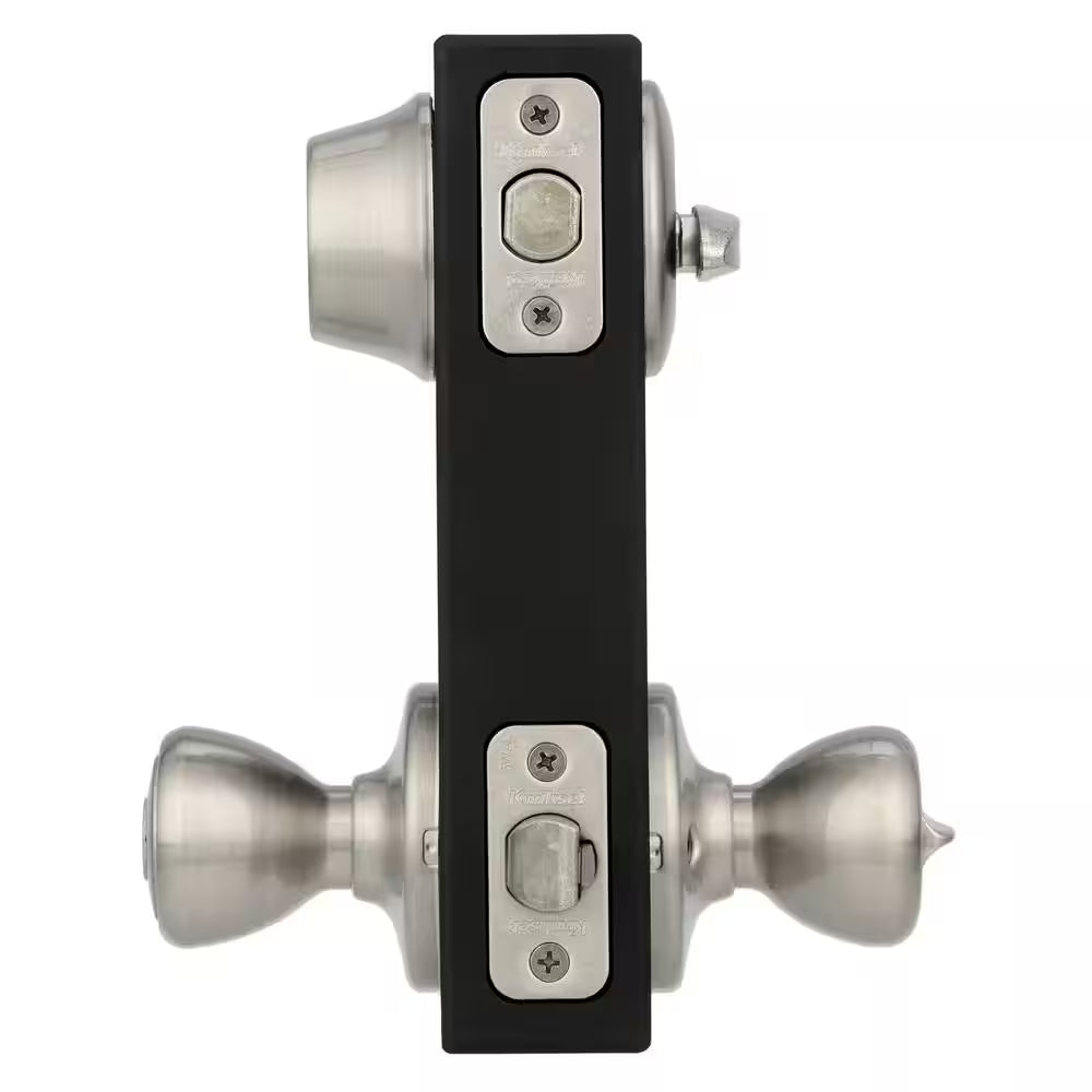 Tylo Satin Nickel Door Knob Combo Pack Featuring Smartkey Security with Microban Antimicrobial Technology