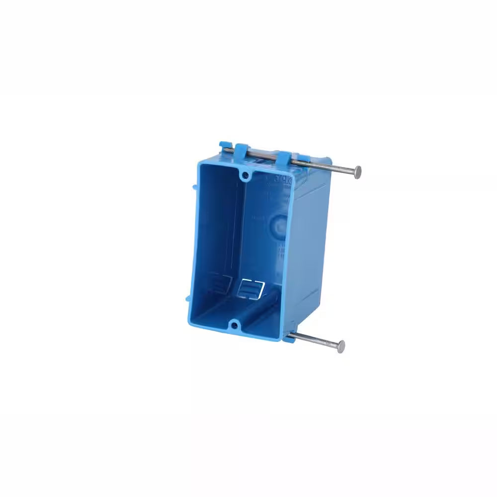 1-Gang 18 Cu. In. Blue Electrical PVC New Work Electrical Switch and Outlet Box (B118A)