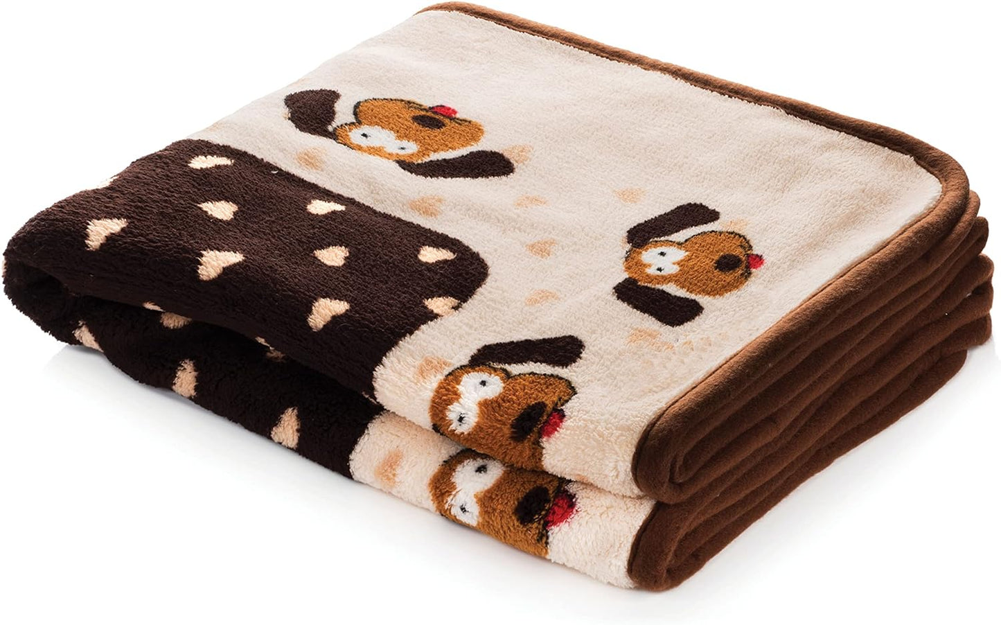 Snuggle Puppy Blanket for Pets - Cozy Dog Blanket for Small Dogs - Machine Washable Dog Blanket in Neutral