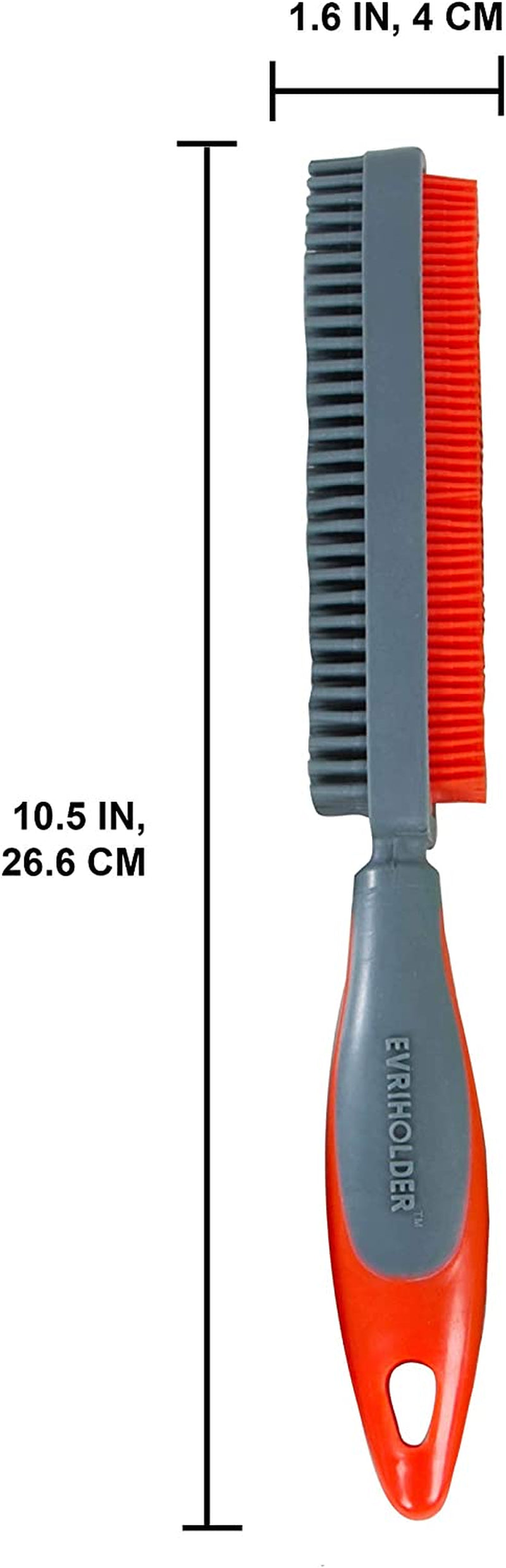 Duo Pet Hair Rubber Brush, Dual Sided to Easily Remove Fur and Lint from Clothing and Upholstery, Thick Bristles Groom Dogs and Cats, Easy to Clean, Colors May Vary