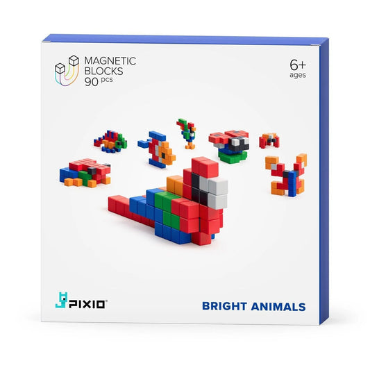 PIXIO Bright Animals 90 Magnetic Blocks in 6 Colors Free App