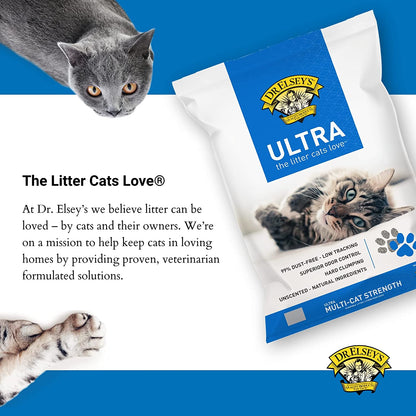 Ultra Unscented Clumping Clay Cat Litter 18 Lb Bag