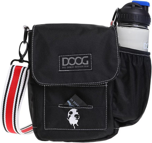 Walkie Bag - Adjustable Dog Treat Pouch Shoulder Bag with Poo Bag & Water Bottle Compartments - Comfort Fit for Everyday Use