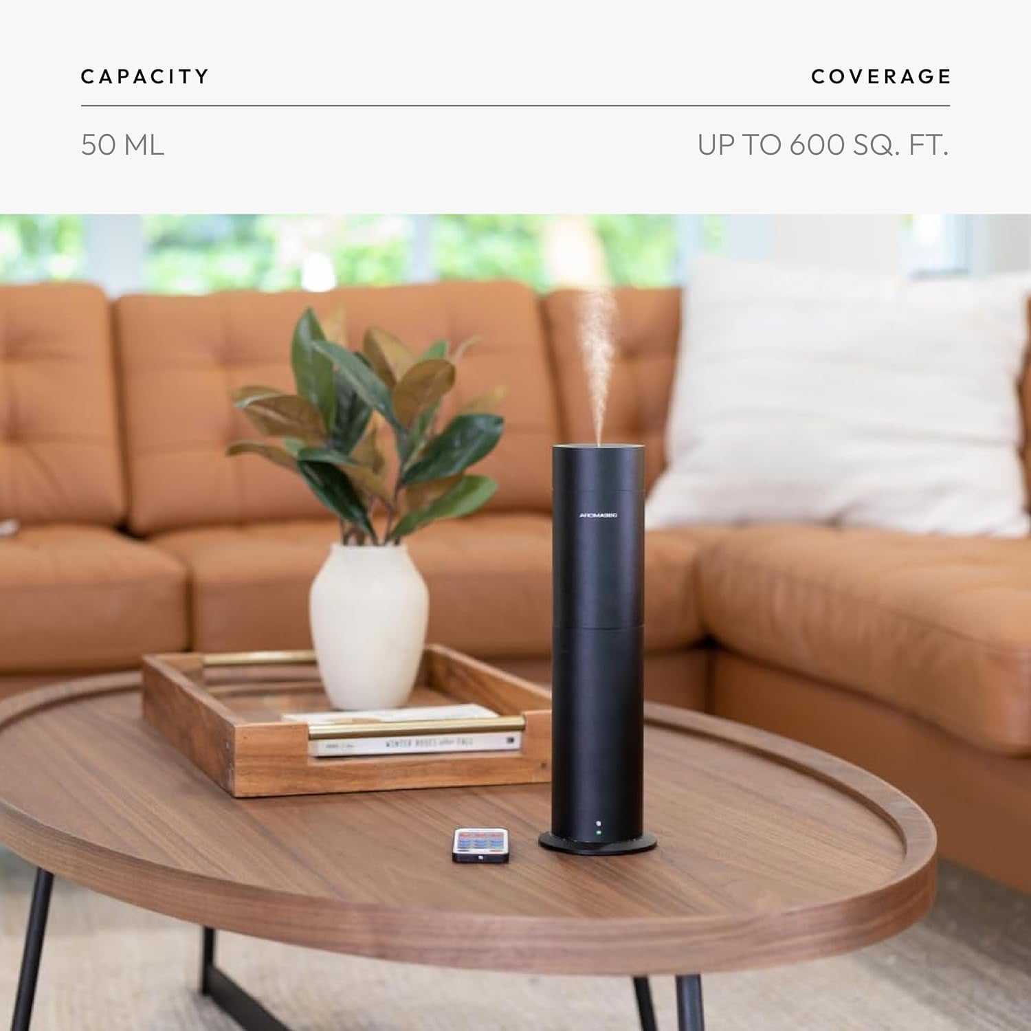 - Wireless Pro Essential Oil Diffuser - 600 Sq Ft Coverage - Cordless & Portable with Remote - Aromatherapy Scent Diffuser - Home, Spa, Office & Business - Air Freshener - Blue