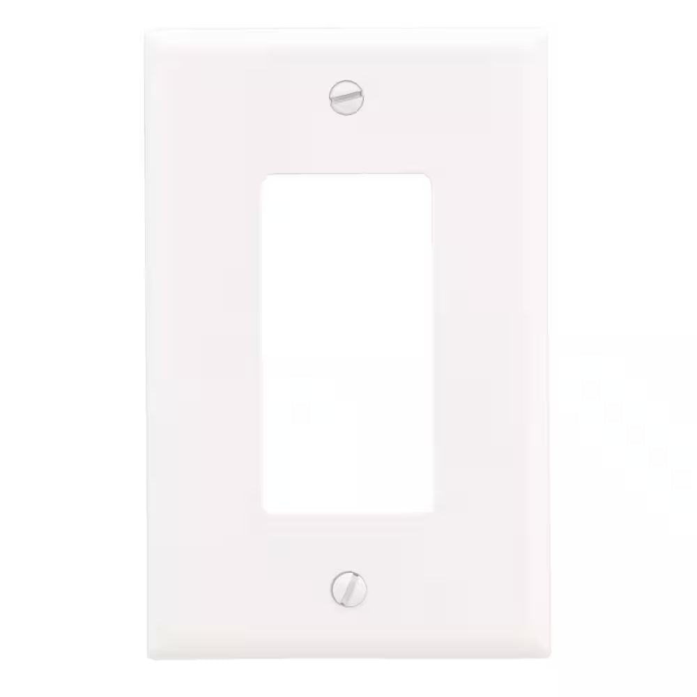 1-Gang White Decora/Rocker Nylon Midway/Midsize Wall Plate (1-Pack) PJ26-W