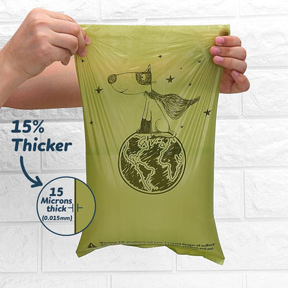 Dog Poop Bags 360 Count, Biodegradable Poop Bags Extra Thick Strong, Eco-Friendly Dog Waste Bag, Doggie Bag Refill Rolls with Dispenser