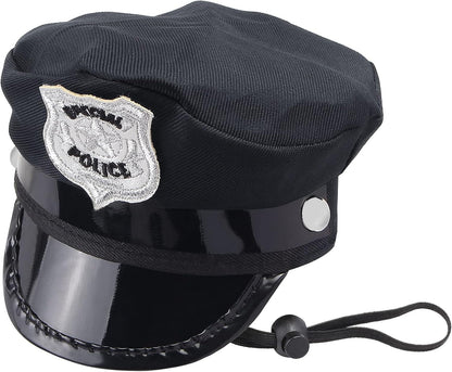 Pet Police Costume Accessory Set Dog Cat Police Hat Badge Sunglasses Pet Police Dress up Kit for Halloween Christmas Cosplay Role Play Fancy Dress (Set-B)