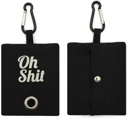 Poop Dispenser/Oh SHIT Waste Dispenser/Funny/ 2 Rolls in 1 (Black)