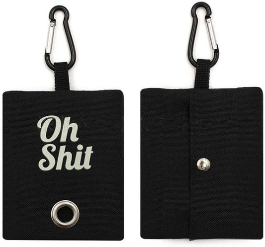 Poop Dispenser/Oh SHIT Waste Dispenser/Funny/ 2 Rolls in 1 (Black)