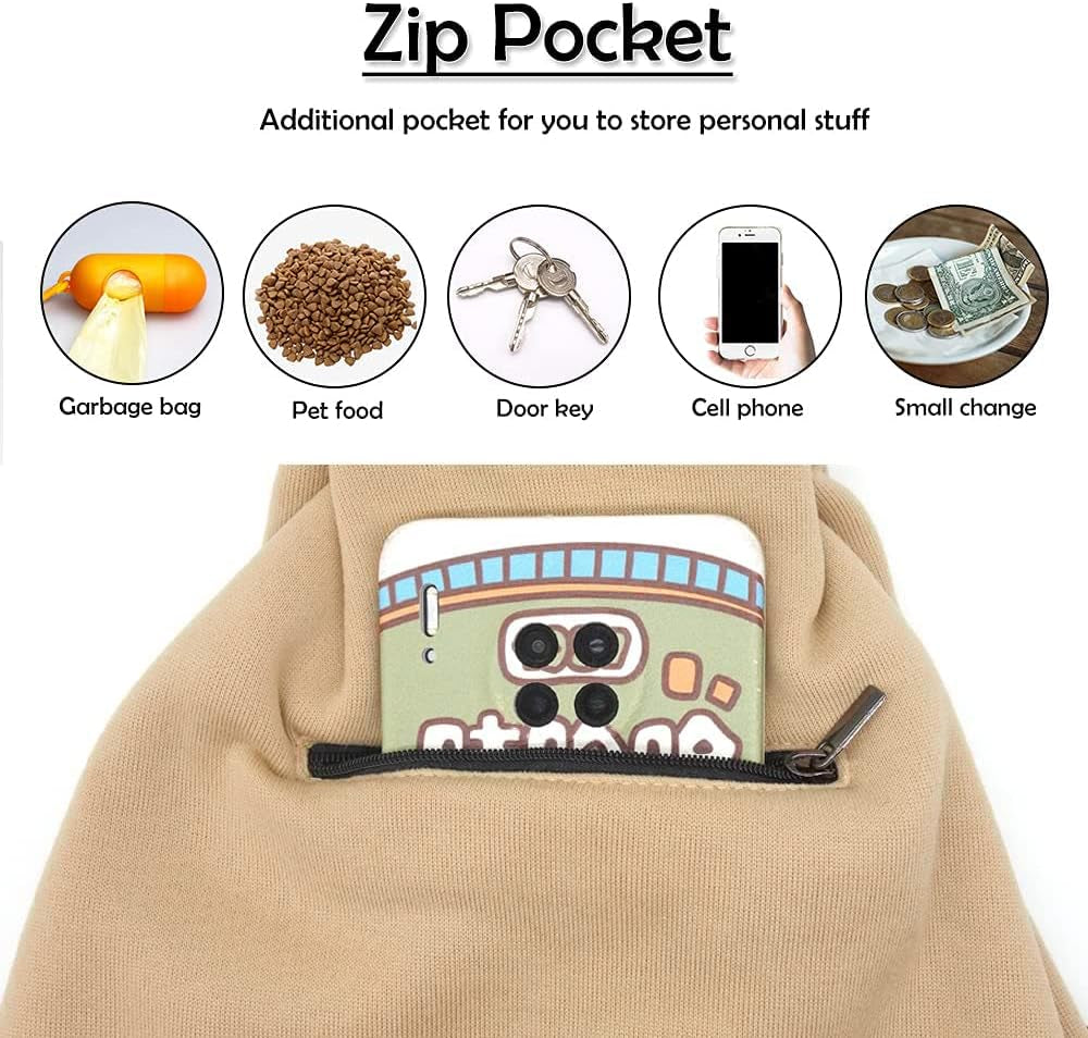 Small Dog Carrier Sling Cat Sling,Adjustable Strap Hand Free Pet Puppy for Outdoor Traveling Subway (Apricot)