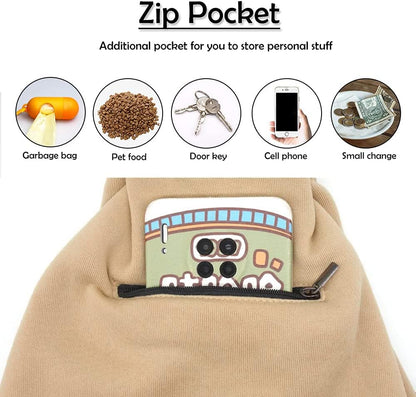 Small Dog Carrier Sling Cat Sling,Adjustable Strap Hand Free Pet Puppy for Outdoor Traveling Subway (Apricot)