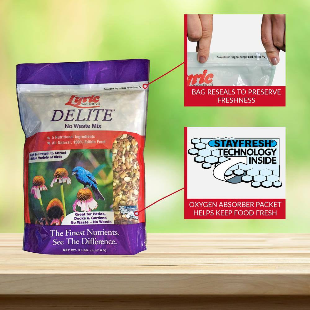 5 Lbs. Delite High Protein No Waste Wild Bird Mix