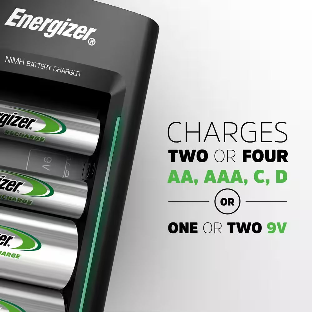 Recharge Value Charger for Nimh Rechargeable AA and AAA Batteries