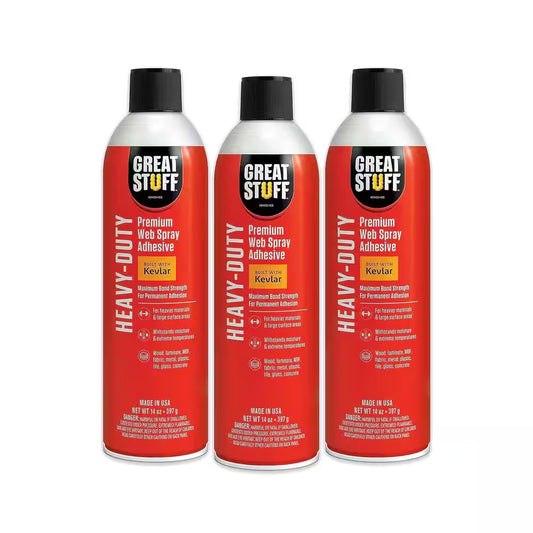Heavy-Duty Adhesive - 14Oz - Aerosol - 3PK