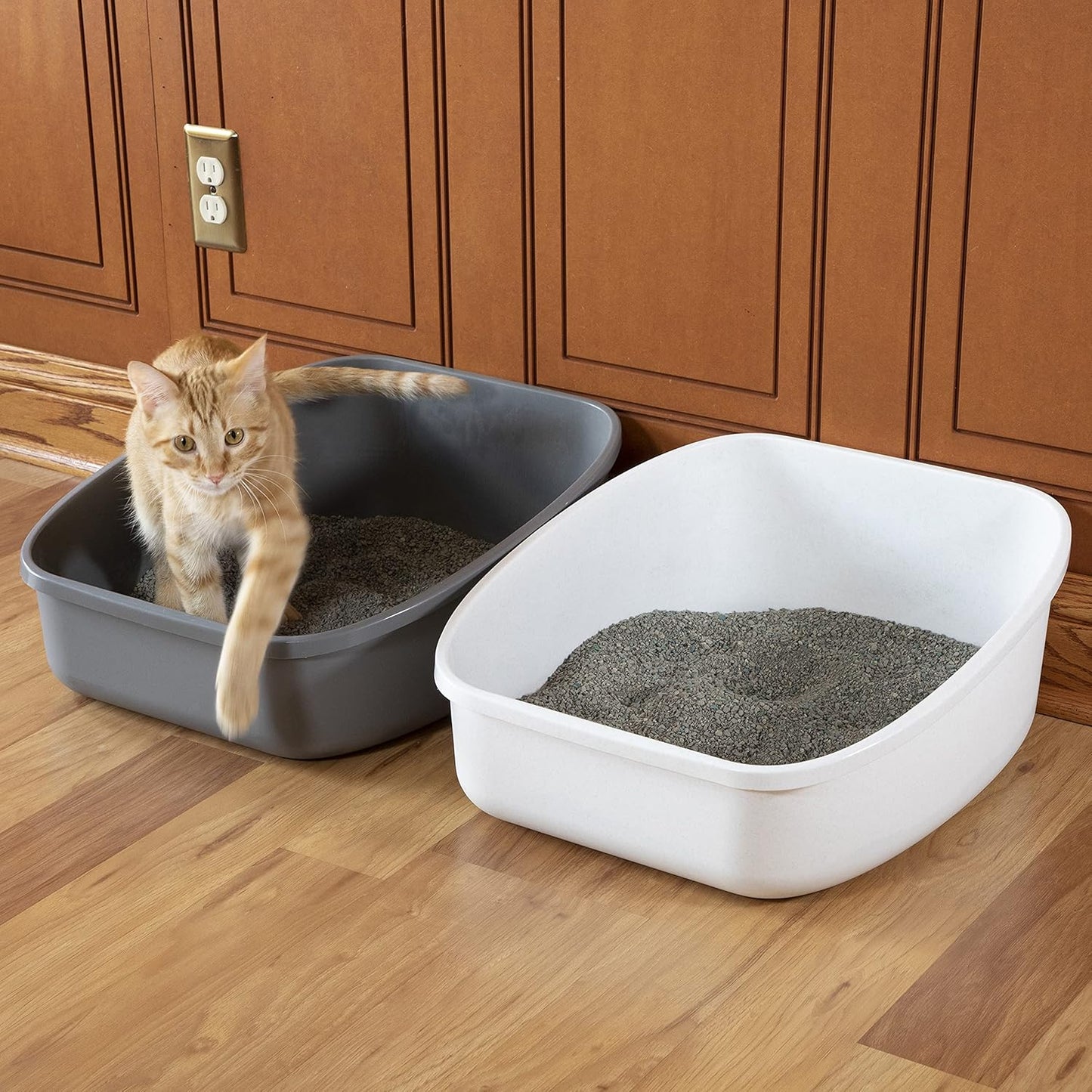 Cat Scratching, Cat Non-Stick Litter Scoop, Cat Litter, Cat Litter Box Kit, Corrugate Cat Scratch Pad, White (CM-10159)