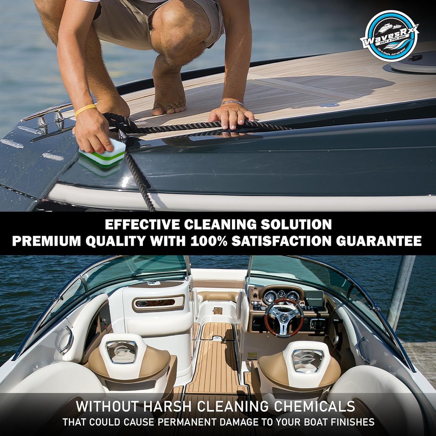 PWC & Boat Erasers - Boat Cleaner Pads & Polishing Sponges for Grime & Scuffs - Marine Eraser for Scuffs,Dirt, Salt & Grime - Cleaning Supplies for Jet Ski Boat Accessories Marine Cleaning Kit