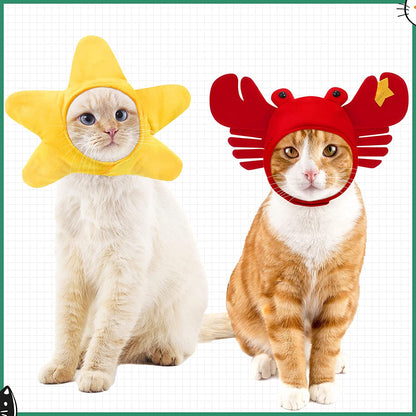5 Pieces Cat Hat Dog Costume Cute Bunny Rabbit Hat with Ears Headwear Lion Mane Cap Valentine New Years Day Party Accessory for Kitten Puppy Dress up Adjustable Birthday Party