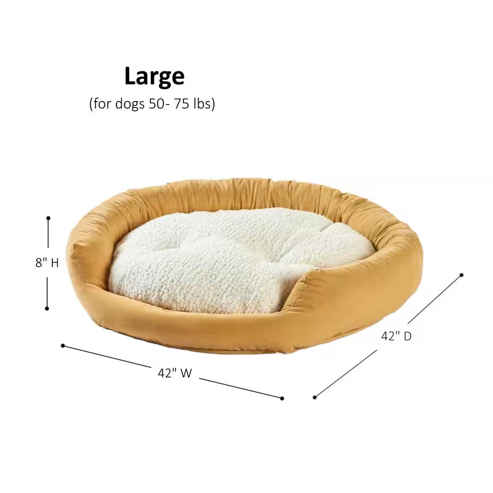 Murphy Large Buttercream Donut Dog Bed