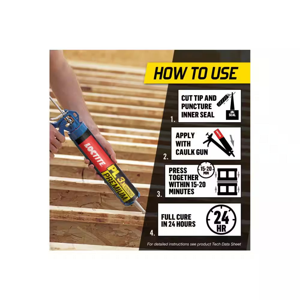 PL Premium 4 Oz. Polyurethane Construction Adhesive Tan Tube (6-Pack)