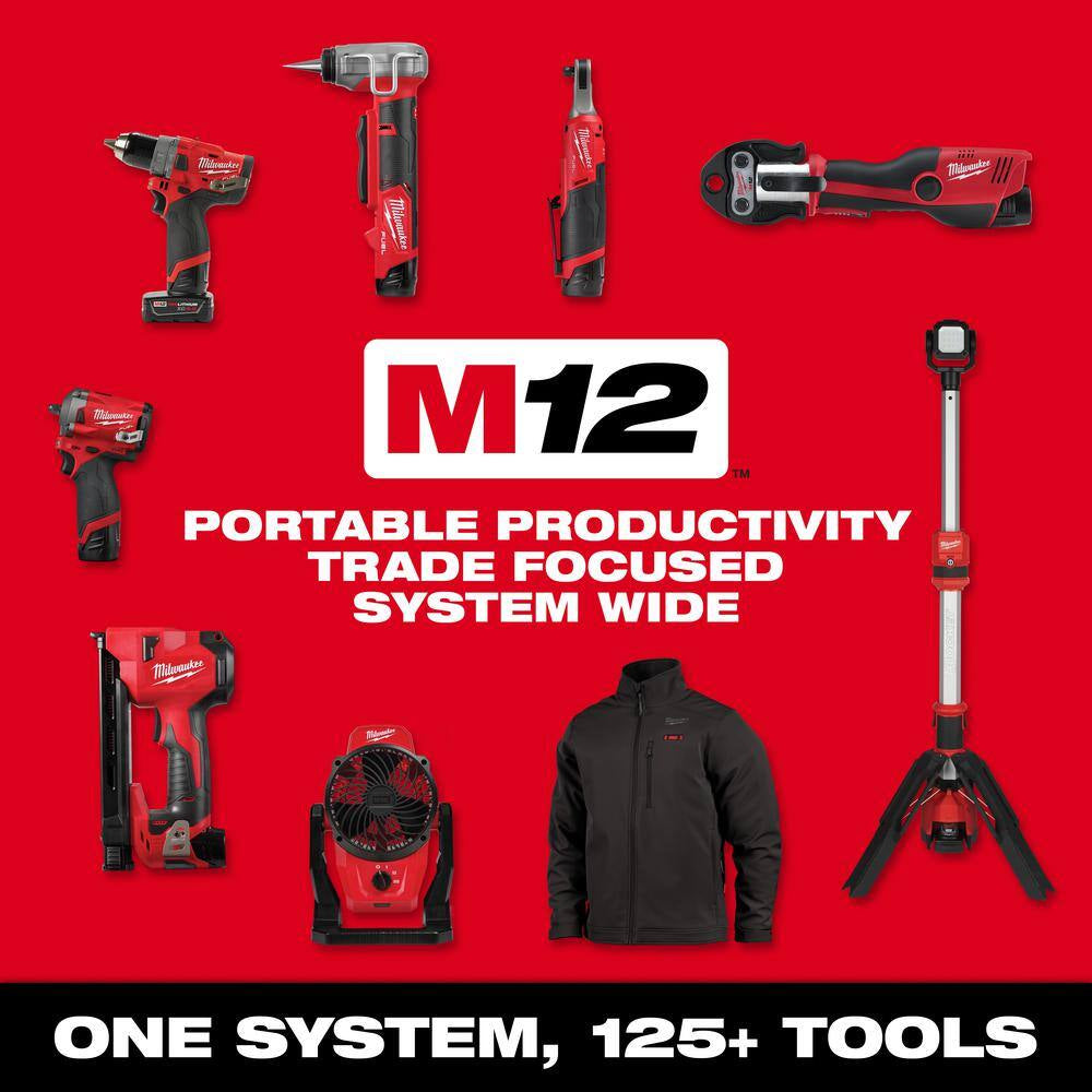 M12 12V Lithium-Ion Cordless Drill Driver/Impact Driver Combo Kit (2-Tool) with Titanium Drill Bit Set (23-Piece)