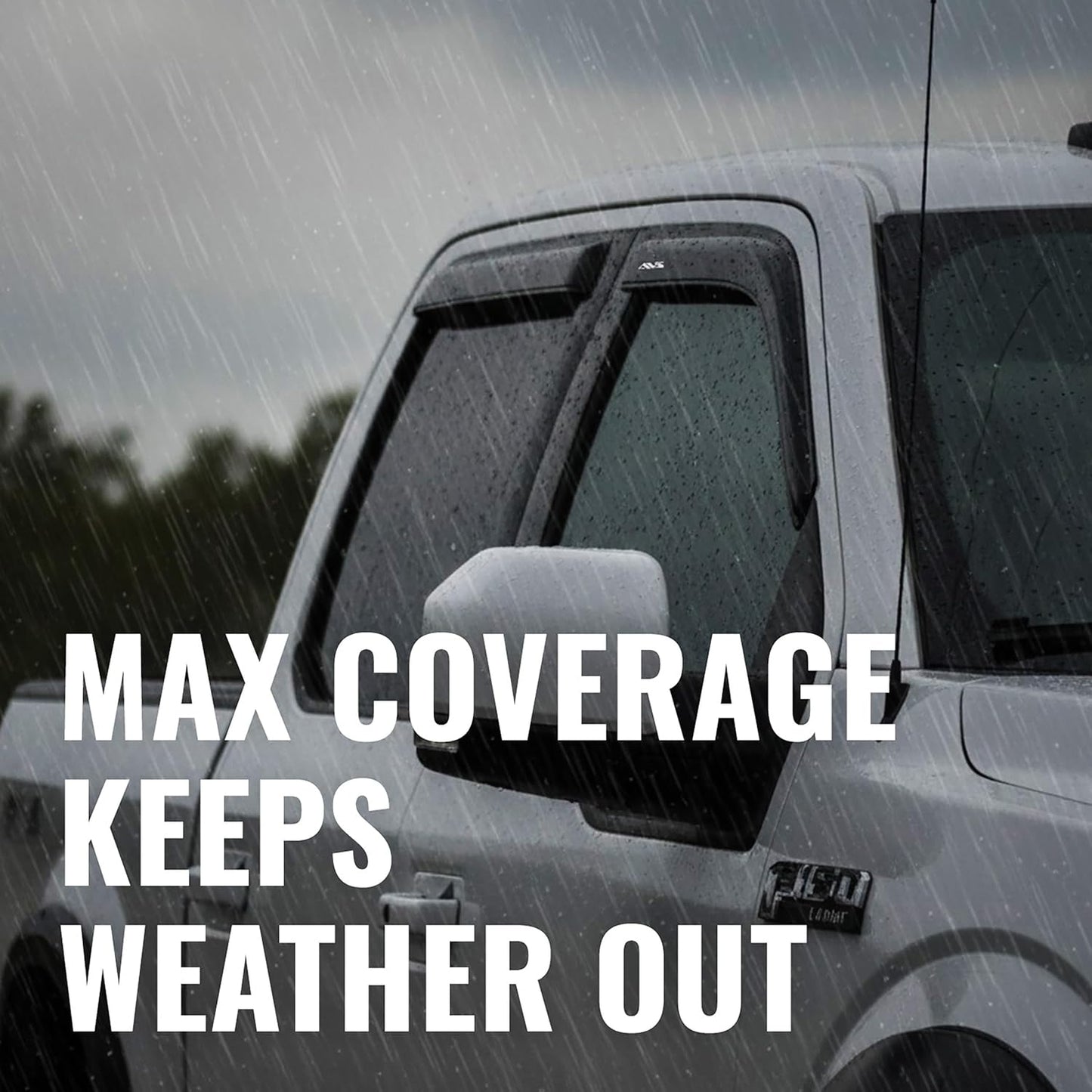 [] outside Mount Rain Guards for 2008 - 2020 Dodge Journey | Window Vent Visors, 4 Pcs. - Smoke | 94072