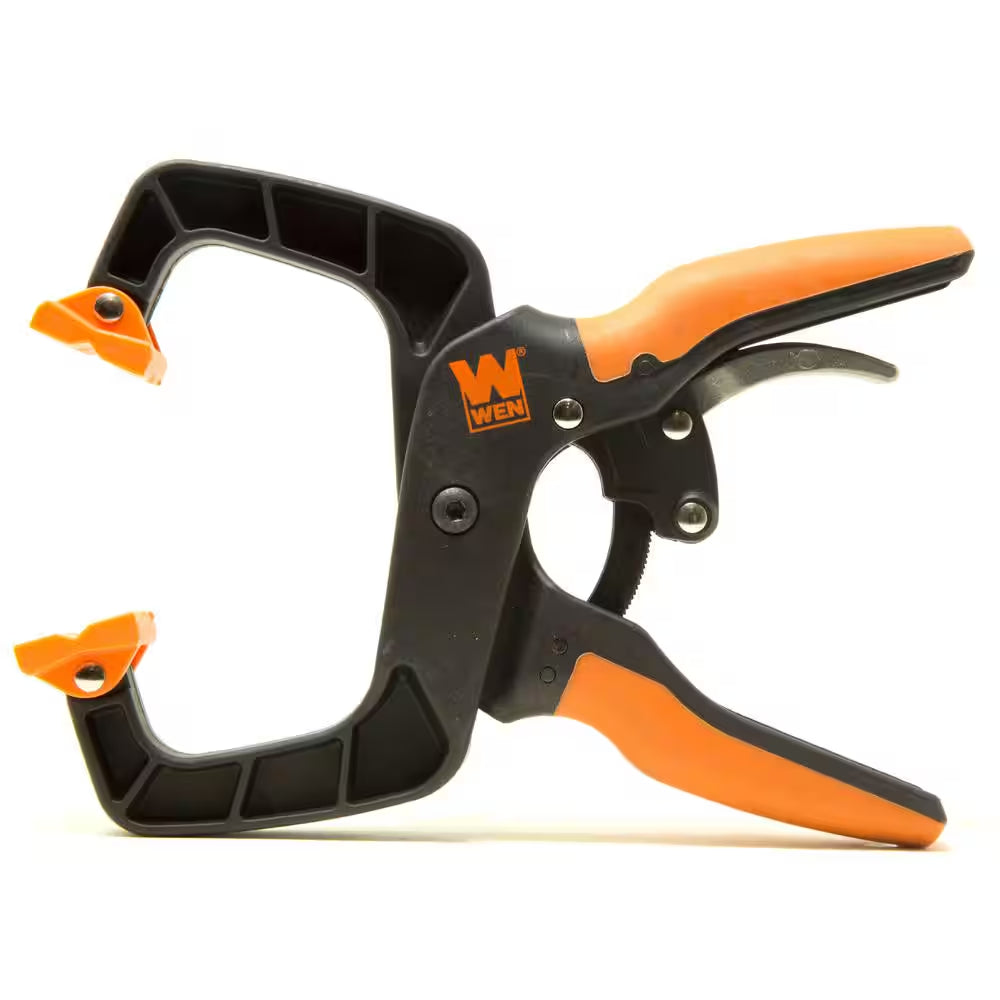 Quick-Release Ratcheting Hand Clamps with 2 In. Jaw Opening and 2 In. Throat Set (2-Piece)