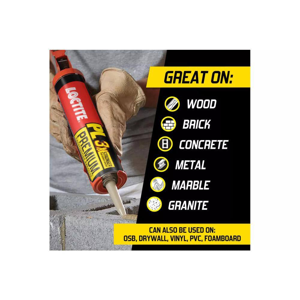PL Premium 4 Oz. Polyurethane Construction Adhesive Tan Tube (6-Pack)