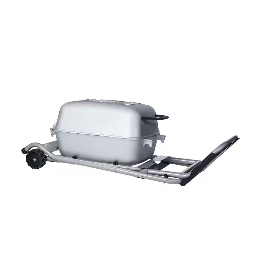 PK-TX Portable Cast Aluminum Charcoal Grill and Smoker in Gray Silver