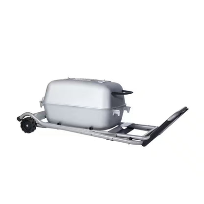 PK-TX Portable Cast Aluminum Charcoal Grill and Smoker in Gray Silver