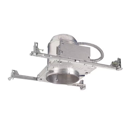 H7 6 In. Aluminum Recessed Lighting Housing for New Construction Ceiling, Insulation Contact